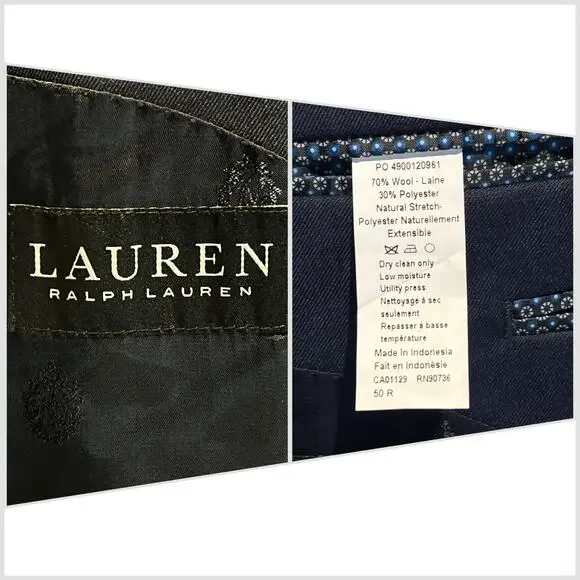 Ralph Lauren LRL Black Label Mens 50R Navy Blue Casual Blazer Sport Jacket - Picture 16 of 16